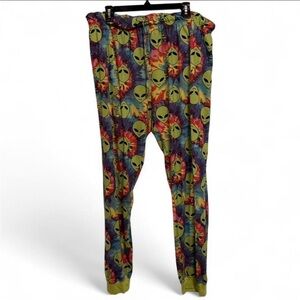 MAD Engine Green Alien Print Jogger Pants